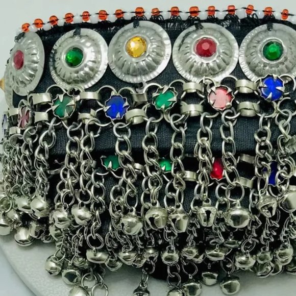 Tribal Belly Belt, Light Weight Belt, Handmade Kuchi Belly Dance Belt - Picture 8 of 12